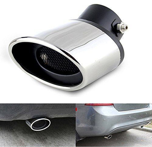 PolarLander Tubo de Escape de Escape 1pc Tubo de Cola Silenciador Trasero Acero Inoxidable End Trim