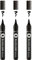 Molotow Blackliner Brush (Pinselspitze, permanente, dokumentenechte Tinte) schwarz, 1 Stück (3er Pack)