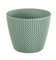 Round Flower Pot Planters for Indoor Outdoor Garden with Lovely Knitted Pattern in Stylish Pastel Colours (30cm, Sage)