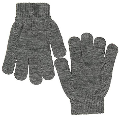 NAME IT Kinder Strick Handschuhe nkmMAGIC (7-9 Jahre, Grau)