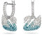 Swarovski, Swan Earrings, Blau, One Size