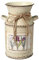 Pepoxon Vase rustique en métal blanc avec pichet à fleurs pour décoration de maison