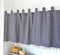 Yaland Elegant Schlaufenschal karo Gardine Karierte Küche Gardine Scheibengardine mit Kugeln-Kante Landhausstil Bistrogardine mit Raffhalter (HxB 50x140cm, grau) 1 Stück