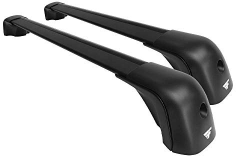 Dachträger Farad kompatibel mit BMW 1er (F21) 3-Türer ab 2012 (ohne Längsstangen) Aluminium-Dachträger Modell Compact Farbe schwarz aerodynamisch