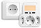 Unidapt USB-Steckdose mit dimmbarem Nachtlicht & Dämmerungssensor. 6-in-1 Mehrfachsteckdose mit 2 USB, 3-Steckdosen mit (2 Eurosteckdose und 1 Schuko), Kompatibel für iPhone, Smartphone, Laptop