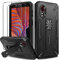 ivoler Hülle für Samsung Galaxy Xcover 5 mit Ständer und 2 Stück Panzer Schutz Glas, [Kameraschutz] [Militärischer] Stoßfest Handyhülle Kratzfest Schutzhülle Anti-Fingerabdruck Case Cover, Schwarz