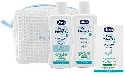 Chicco Baby Moments Baby Hygiene-Set, BeautyBauty Bag mit Reißverschluss, Jungen