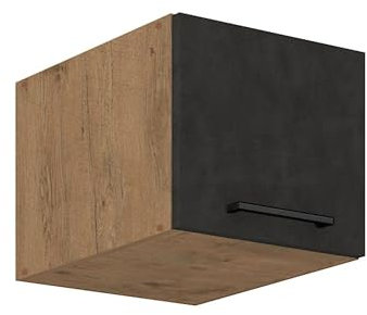 Vigo Aufsatzschrank Hochschrank 40 cm Eiche Lancelot Matera Grau Küchenzeile