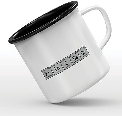 Tazza smaltata con motivo Principessa