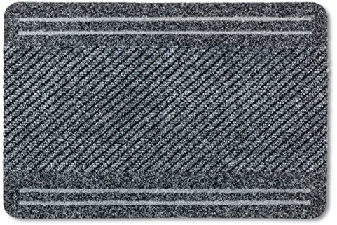 Astra Fussmatte innen mit Motiven - Passt unter die Eingangstür - Schmutzfangmatte strapazierfähig - Indoor Türmatte rutschfest - 40x60 cm Streifen grau