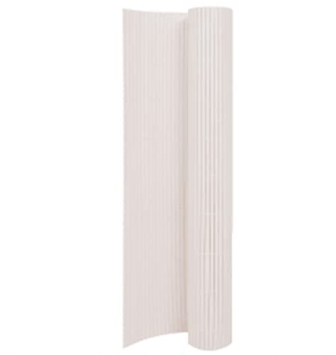 Gartenzaun Sichtschutzmatte Doppelseitig PVC Sichtschutzzaun Sichtschutz UV- und Witterungsbeständig für Zaun Balkon Windschutz, 110x300 cm Weiß