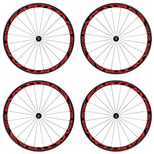 Scakbyer Reflektierende Aufkleber für Fahrradreifen, 4-teiliges Set, Rot