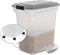 Iris Ohyama, Boite Croquette Chien Hermetique à Roulettes, 40L/15kg, Gris, Couvercle à Rabat avec Joint Etanche, Plastique, pour Chien, Chat, Friandises, Conteneur Croquettes, sans BPA, ATS-L