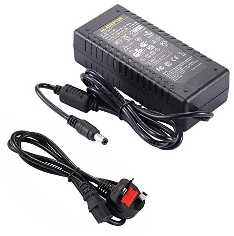 15V 3A Power Supply Adapter - Universal AC 100-240V to DC 15V 45W Charger Transformer 5.5x2.5mm Interface Compatible with 15 Volt 1.5A 2A 2.5A Equipment UK Cord