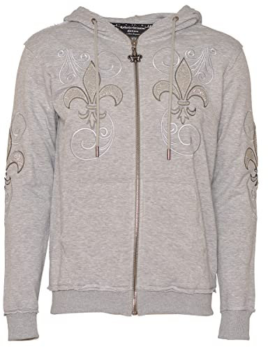 Roberto Geissini Herren Sweatjacke - VIP - Grey 2XL