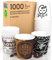 1000 Bicchierini in Carta per caffè 65ml bicchieri Ecologici Biodegradabili Monouso Asporto Bevande Calde Acqua Varie Fantasie