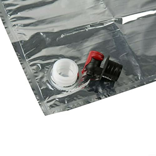 HOHOVYVY 5 Stück 5L Bag-In-Box Weinhandtaschen mit Wasserhahn – Ersatzbeutel für Weinspender und selbstgebrautes Weinaufbewahrung