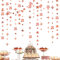 Rose Gold 25th Birthday Decorations Nummer 25 Kreis Dot Twinkle Star Girlande Metallic Hanging Streamer Hintergrund für Mädchen 25 Jahre alt Geburtstag Offizielle Teenager Party Supplies