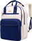 17 Zoll Laptop Rucksack für Frauen Männer Mode Arbeit, große Kapazität wasserdichte Tasche mit USB-Port, College Daypack Business Travel Rucksack, blau-weiß