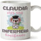 MUGFFINS Tazas Personalizadas para ENFERMERA - En Español - Koalificados Personalizados - 11 oz / 330 ml - Regalo Personalizable original y divertido