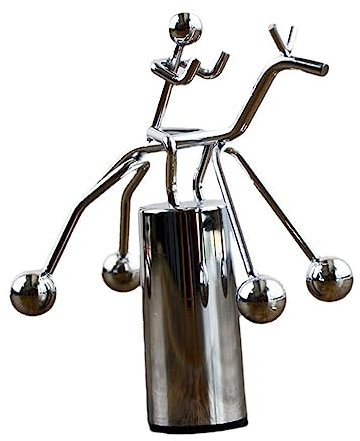 Toyvian Iron Balance Ball Tumbler Ornament Mini Desktop Decoration for Office and Home with Smooth Surface Durable Metal Design