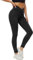 DDOBB Leggings Damen High Waist Sportleggins Lang Schwarz Leggins Blickdicht Bauchweg Sporthose Elastisch Yogahose Gym Festival Outfit(#02-Schwarz-V Cross, (DE34-40)=S-M)