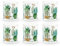 Excelsa Cactus Set 6 Bicchieri, Vetro, Capacità 250 Ml.