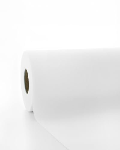serviettendirekt.de ALLES FÜR DEN GEDECKTEN TISCH Airlaid Rouleau de nappe 118 cm x 25 m 1 pièce/rouleau de nappe au mètre en rouleau (blanc)
