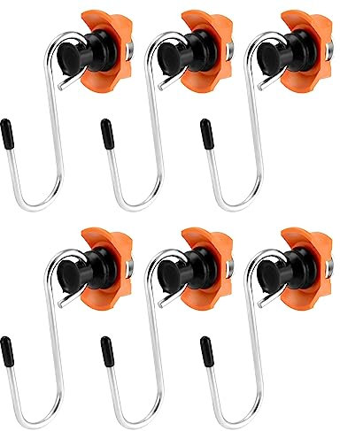 QWORK® 12 Stück Haken für Airlineschiene, Airlineschiene Fitting zum Aufhängen von Gegenständen bis 50 kg