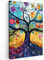 MuchoWow© Stampa Foto 20x30 cm Quadro Moderno Quadri Moderni Soggiorno Con Cornice Stampe Da Parete Camera Da Letto Matrimoniale Decorazione CanvasArte - Albero della vita - Fiori - Hippie