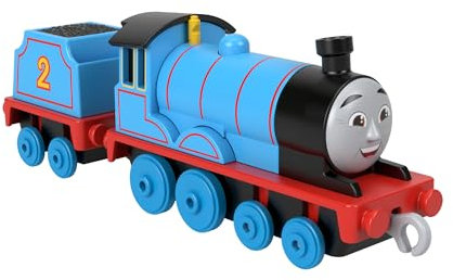 Thomas & Friends Die-Cast-Schiebe-Spielzeuglok Edward mit Güterwaggon für Vorschulkinder ab 3 Jahren, HTN29