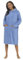 Thingimijigs Ladies 100% Cotton Terry Towelling Zip Up Bath Robe Dressing Gown House Coat - Collared - Lilac UK 14-16
