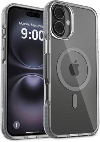 Phonic EchoTech for iPhone 16 Case 6.1'' with MagSafe [3M Military-Grade Drop Protection] Triple Layered Slim Stylish Protective Case Compatible for iPhone 16 6.1-inch'' (Gunmetal)