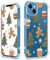 COBATREE Weihnachtshülle für iPhone 13 - Klare Hülle Mit Weihnachtsmann, Stoßfeste Schutzhülle Mit Bumper, Weiche Handyhülle für 6,1 Zoll - Lebkuchenmann