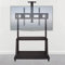 Soporte universal para TV, soporte universal giratorio para TV, soporte de piso de acero inoxidable para TV de 65 a 98 pulgadas, soporte de piso de esquina para TV negro con ruedas, estilo n.º 2 (Esti