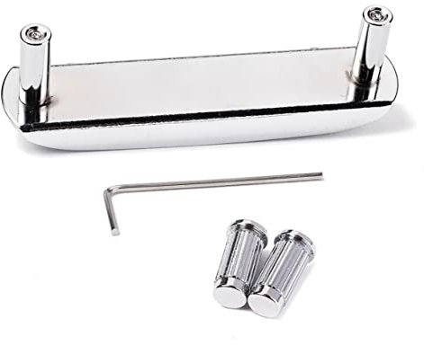 GREENADSCAPE Metallbrückensattel Gitarren Jazzgitarrensteg Saitenhalter Archtop-gitarrensteg Verstellbarer Sattel Mit Lieferumfang Schrauben Silber