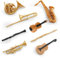Miniatur Musikinstrumente,Doyomtoy 8 Stück Miniatur Instrumente Mini Puppenhaus Musikinstrument 1:12 Violine Gitarre Trompete Saxophon Mini Musikinstrumente Deko für Puppenhaus Musikzimmer