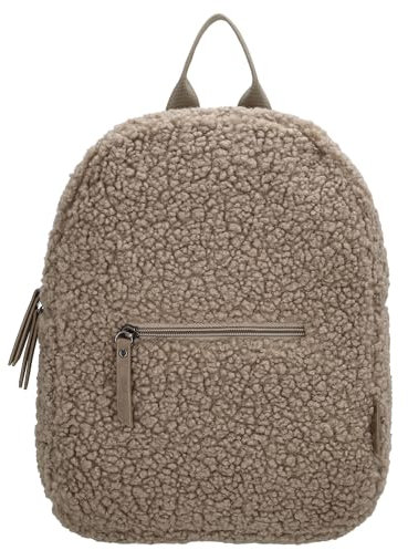 Beagles Kuscheliger Teddy-Kinder-Rucksack mit Vordertasche und Verstellbaren Schultergurten für Schule und Freizeit - Weich und Geräumig