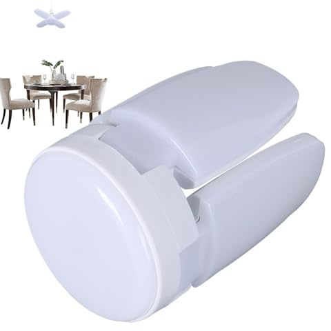 Qutalmi Luci da garage a LED, Lampada da garage a LED | Lampada Da Seminterrato Luminosa Con 4 Pannelli Deformabili | Lampada da soffitto domestica con pannelli luminosi pieghevoli per seminterrato,