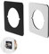 2pcs Door Knob Plates Square Version, Stainless Steel Door Handle Reinforcement Cover Filler Scar Lock Plates Push Hole Cover for Knob/Deadbolt Fixing Gap Repair Backplate (Matte Black)
