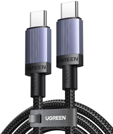UGREEN USB-C to USB C Charger Cable 100W Fast Charging 2M Type C to C Cable Compatible with MacBook Pro M4, iPad Pro 2024, iPhone 16 Pro Max, Galaxy S25 Ultra, Dell XPS, Surface Pro 9, Pixel 9