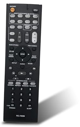 RC-762M Replacement Remote Control for Onkyo AV Receiver RC-764M RC-765M TX-SR308 HT-R538 HT-R380 HT-R358 HT-R390 HT-R280 HT-R290 HT-RC230 HT-S3300 HT-R390 TX-SR578 TX-SR507 TX-SR508 TX-SR607