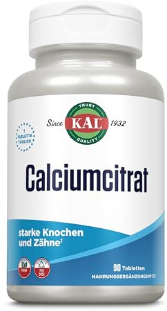 KAL Calciumcitrat - 90 Tabletten - Veganes Calciumcitrat