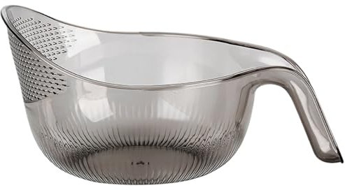 CGTQROVR Rice Strainer Bowl Lightweight Multi Functional Rice Washing Basket with Side Drainers Colander for Fruits Vegetable