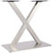 SAUADY X-förmiges Esstischbein Tischbein Ständer aus Edelstahl kann als Couchtisch Esstisch Bartisch Computertisch Größe der Basis: 70 * 40cm Produkthöhe: 72cm