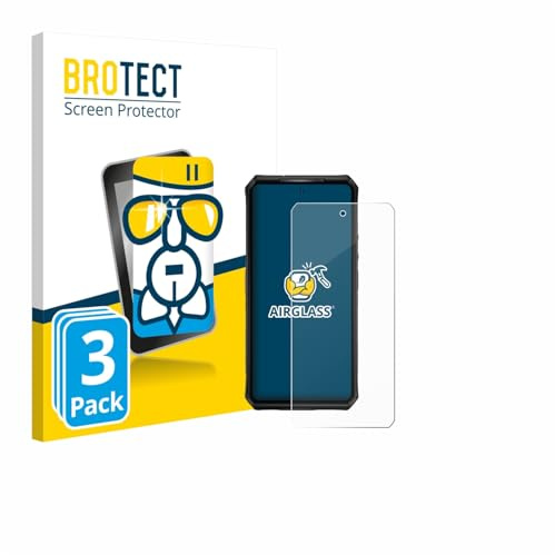BROTECT Schutzglas für Ulefone Armor 28 Pro | 3 Stück Transparenter Displayschutz Made in Germany Schutzfolie Panzer Folie Glas 9H Anti-Fingerprint Einfache Montage Clear