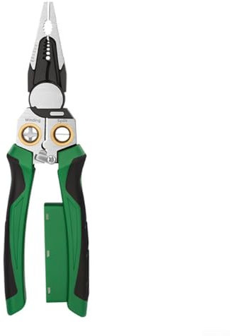 Alicates pelacables 8 en 1 con detector de voltaje, herramienta multifuncional para cortar cables eléctricos, negro y verde