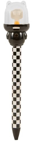 Idena 20190 - Kugelschreiber mit Mini Spiel, Design Gaming, Schreibfarbe Blau, Größe ca. 16 cm, in Türkis oder Schwarz, zufällige Farbauswahl