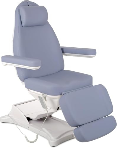 HABYS Elara PRO 4 Kosmetikliege Massageliege Kosmetiksessel Kosmetikstuhl | Höhenverstellbar Elektrisch | 185 x 57 cm | Lila
