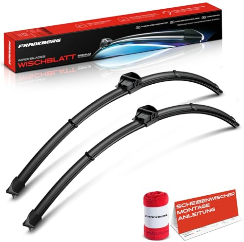 Frankberg 2x Scheibenwischer Wischerblätter Vorne 700mm/650mm | Kompatibel mit Modus/Grand Modus F/JP0, inkl. Verschleißanzeiger und Reinigungstuch